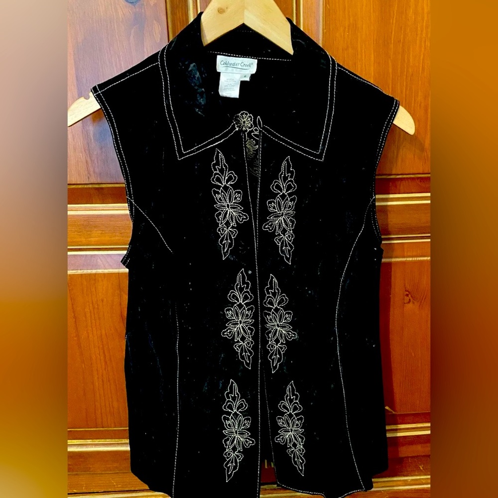Coldwater Creek Western Suede Vest Small